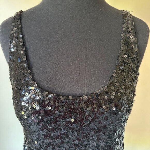 Decree Black Sequin Tank Top 8473 - Picture 4 of 6
